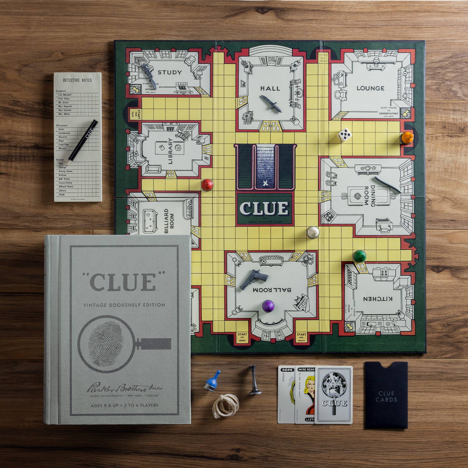 Clue - Vintage Bookshelf Edition Bards & Cards