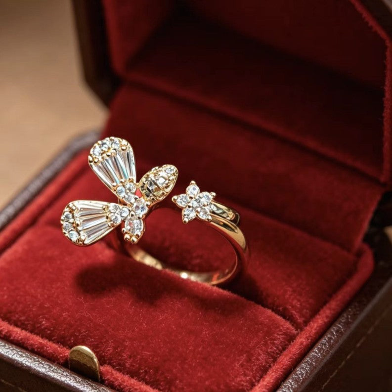 Fashionable Instagram-style Zircon Ring For Women Vera Lux