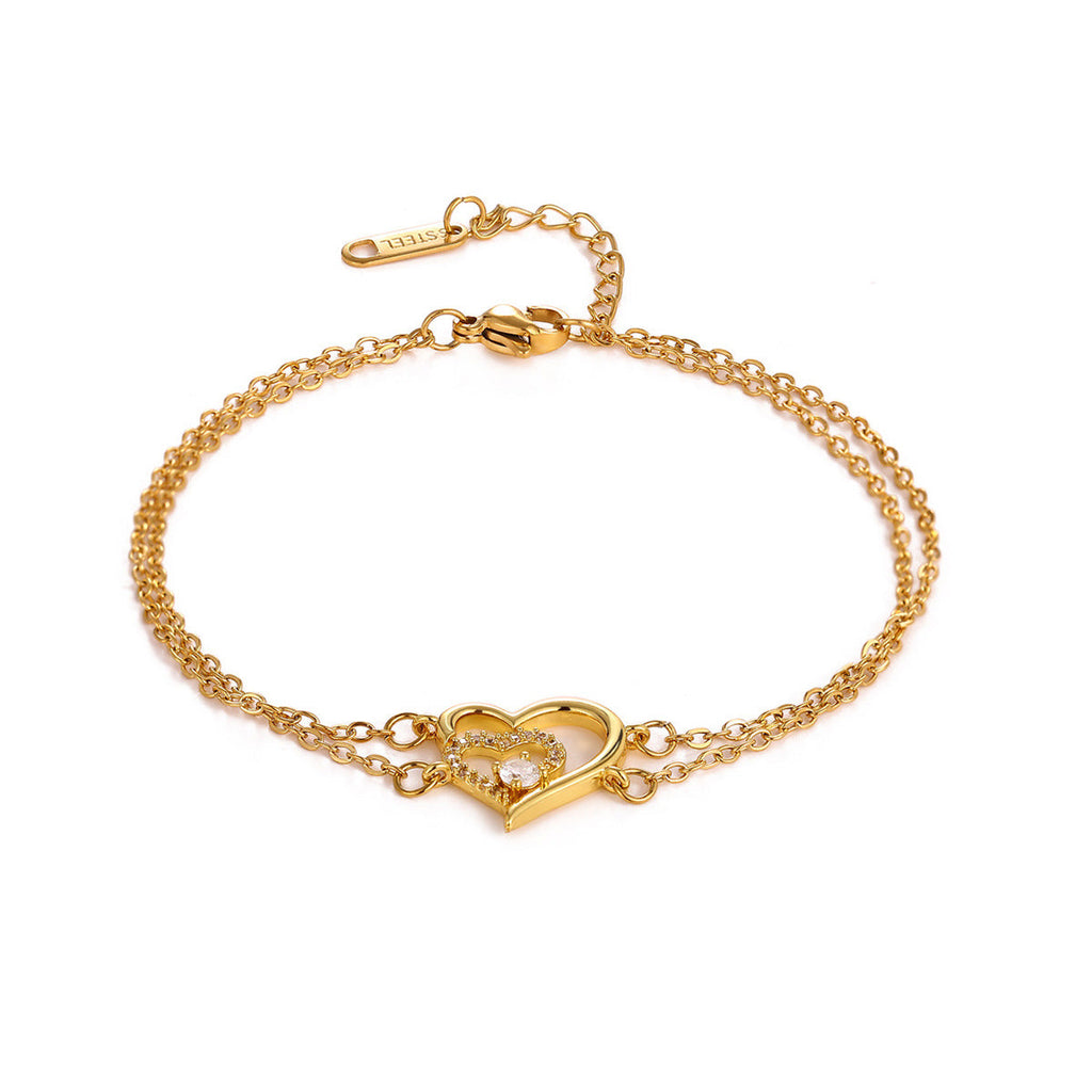 Adjustable Heart Zircon Bracelet For Women Vera Lux