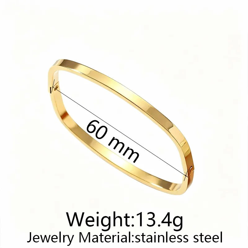 Stainless Steel Minimalist Style Vacuum Plated Bracelet With A Wind-like Finish Vera Lux