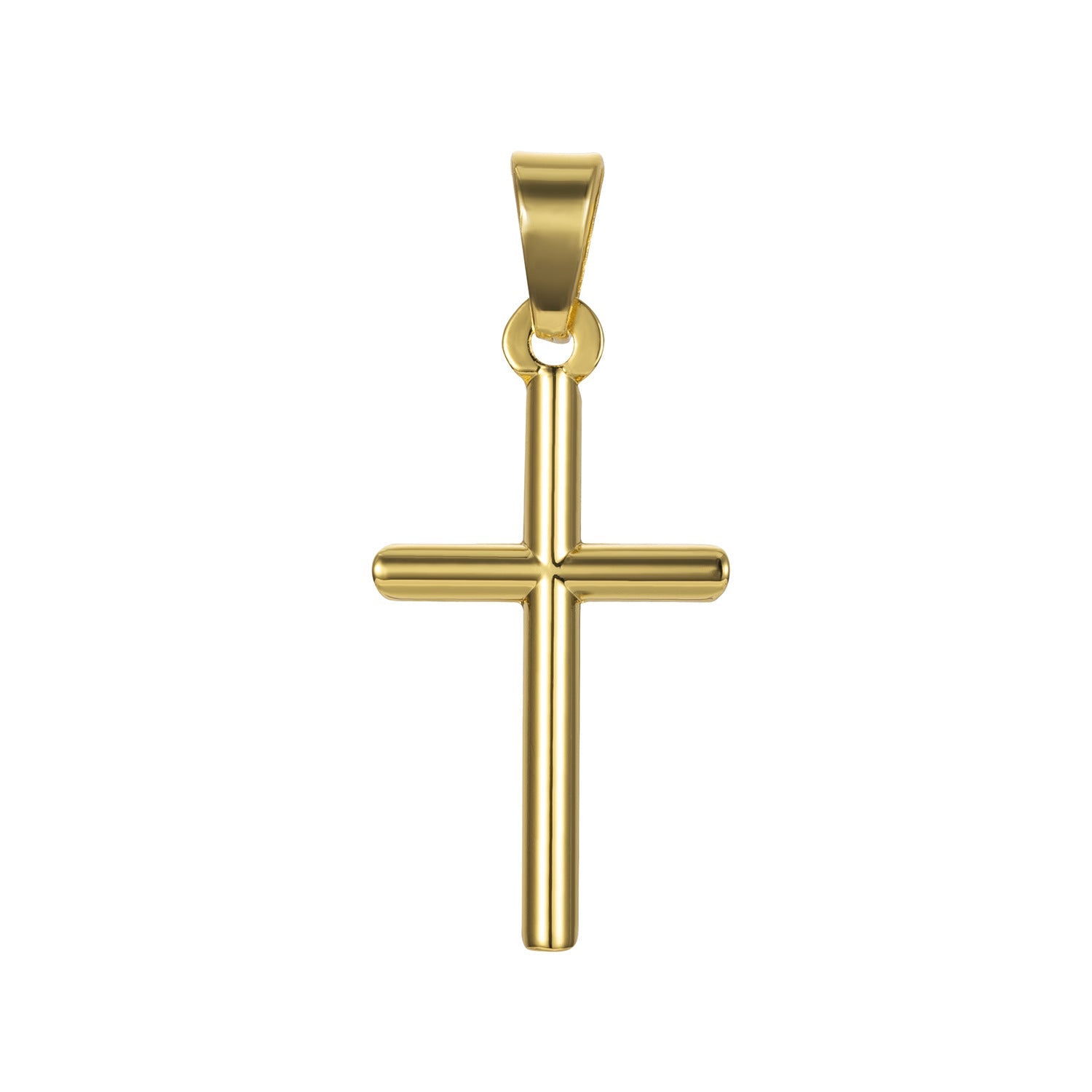 Fashionable Gold-Plated Jewelry Cross Pendant With A Stainless Steel Necklace Vera Lux