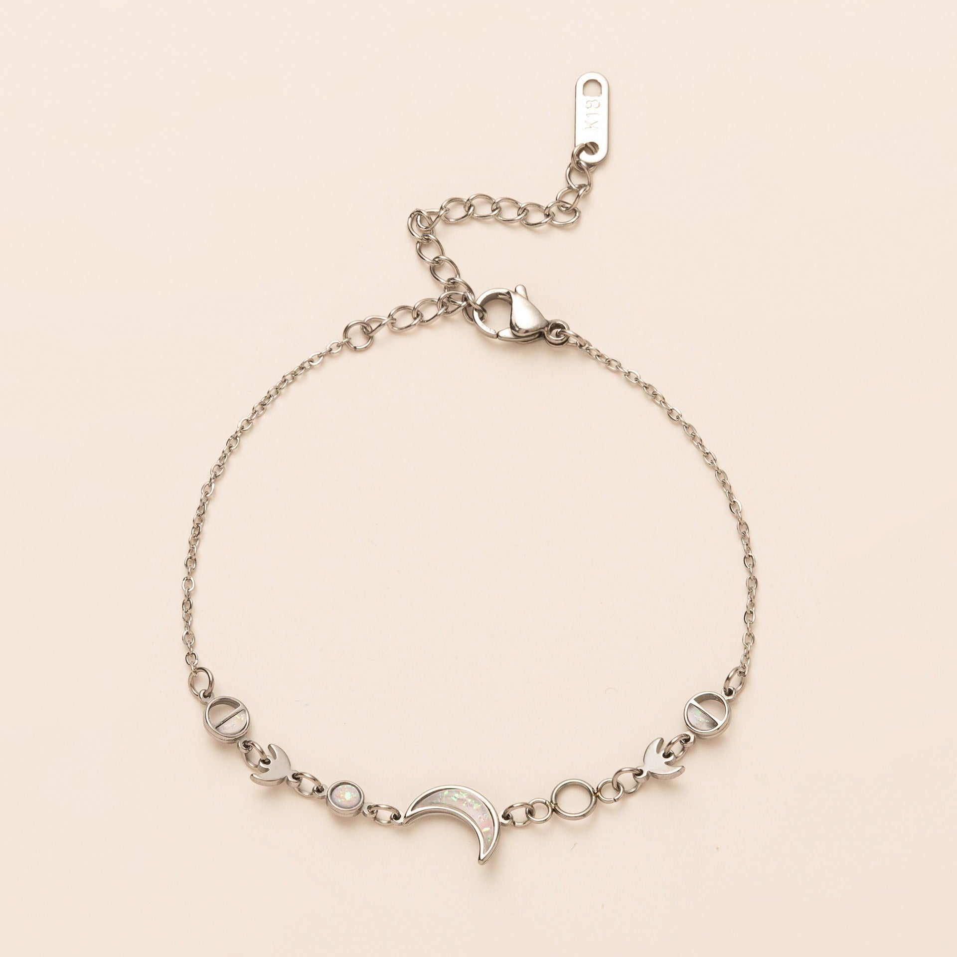 18k gold moon crescent gold-plated silver bracelet Vera Lux