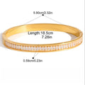 18K gold-plated titanium steel bracelet with rhinestones Vera Lux