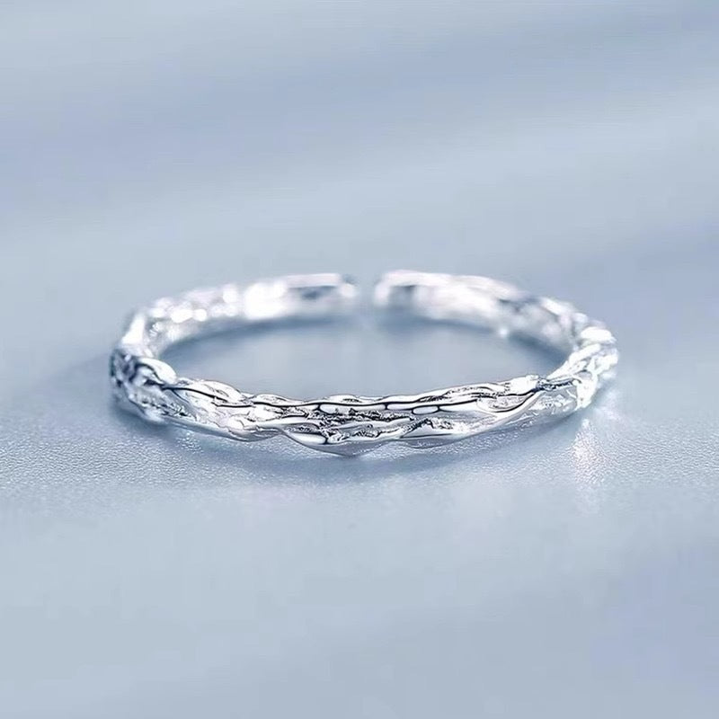 Personalized Open-End Textured Ring For Women Simple And Cool Style Vera Lux