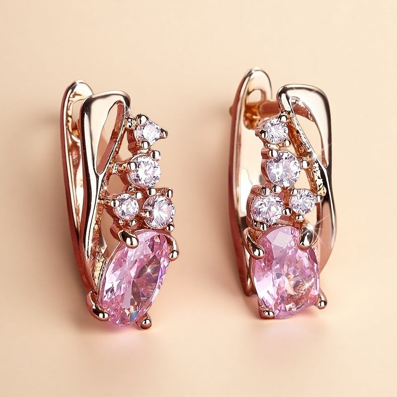European And American Zircon Elegant Earrings Vera Lux