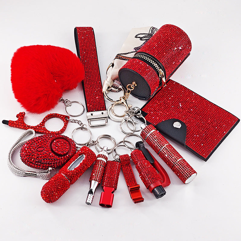 Multifunctional Portable Womens 12-Piece Keychain Set Vera Lux