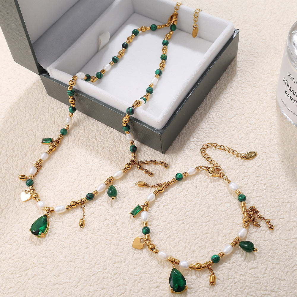 French-style Hong Kong-style Imperial-style Instagram-inspired Minimalist Luxury Design, Noble Feeling, Zircon, Natural Pearl, Exquisite Necklace, Collar Chain Necklace Vera Lux
