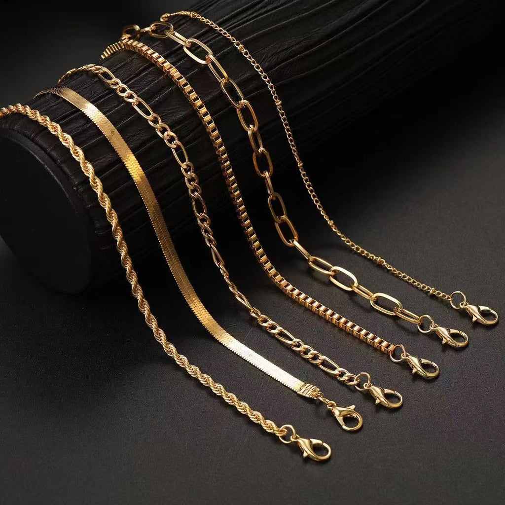 Womens Set Multi-layer Chain Minimalist Bracelet Vera Lux