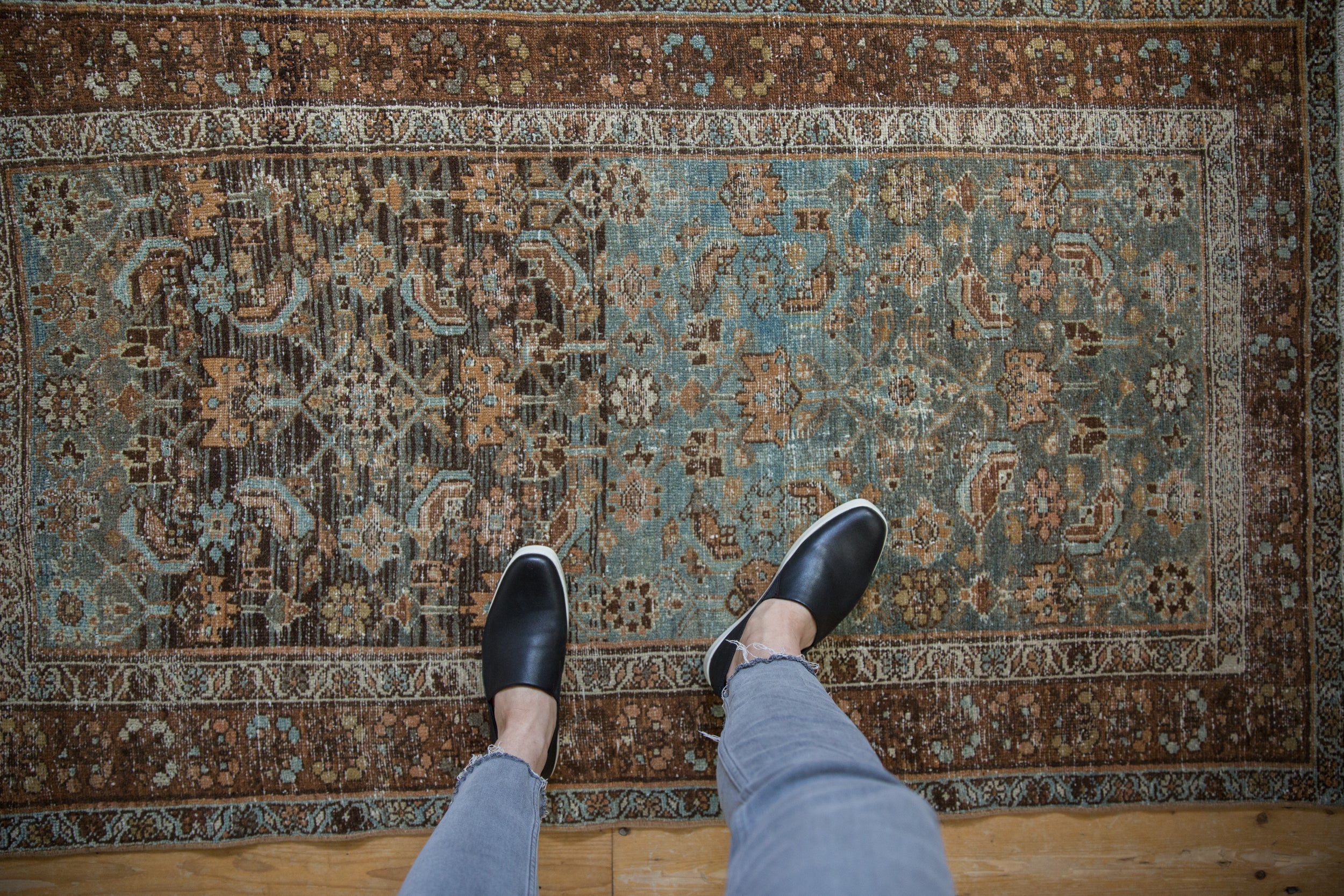 3.5x6 Vintage Distressed Malayer Rug Old New House®
