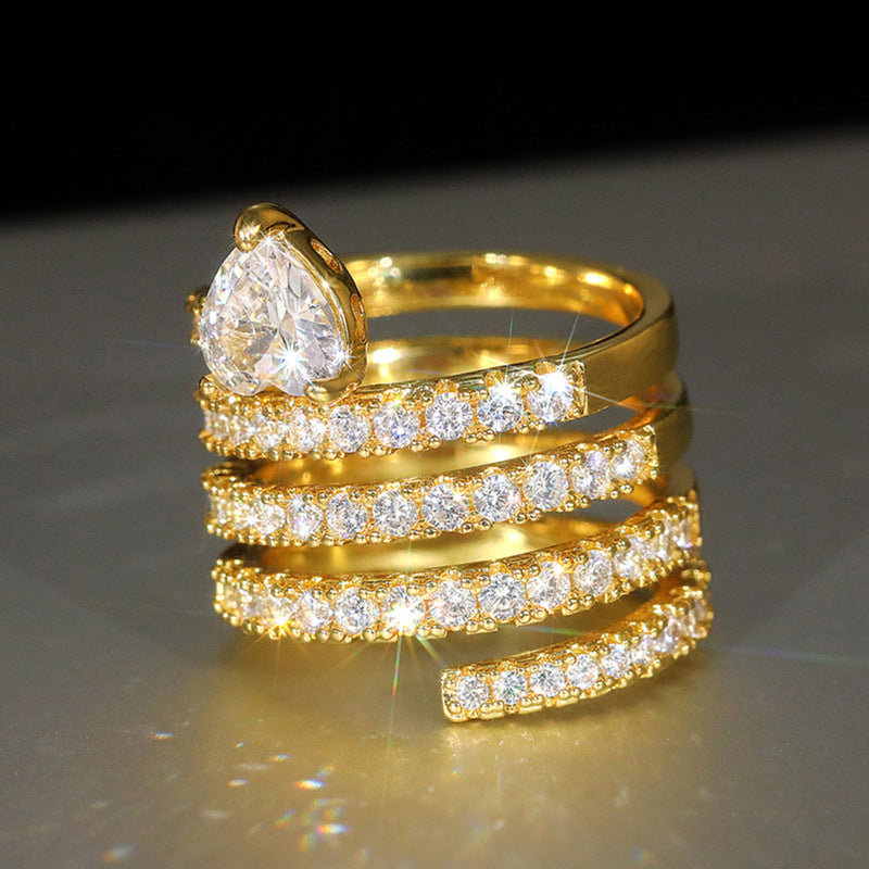 Women's Affordable Luxury Circular Multi-Layer Ring Vera Lux