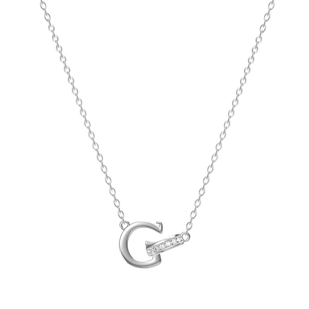 26-Letter Diamond-Embedded Unique Design Necklace For Women Vera Lux