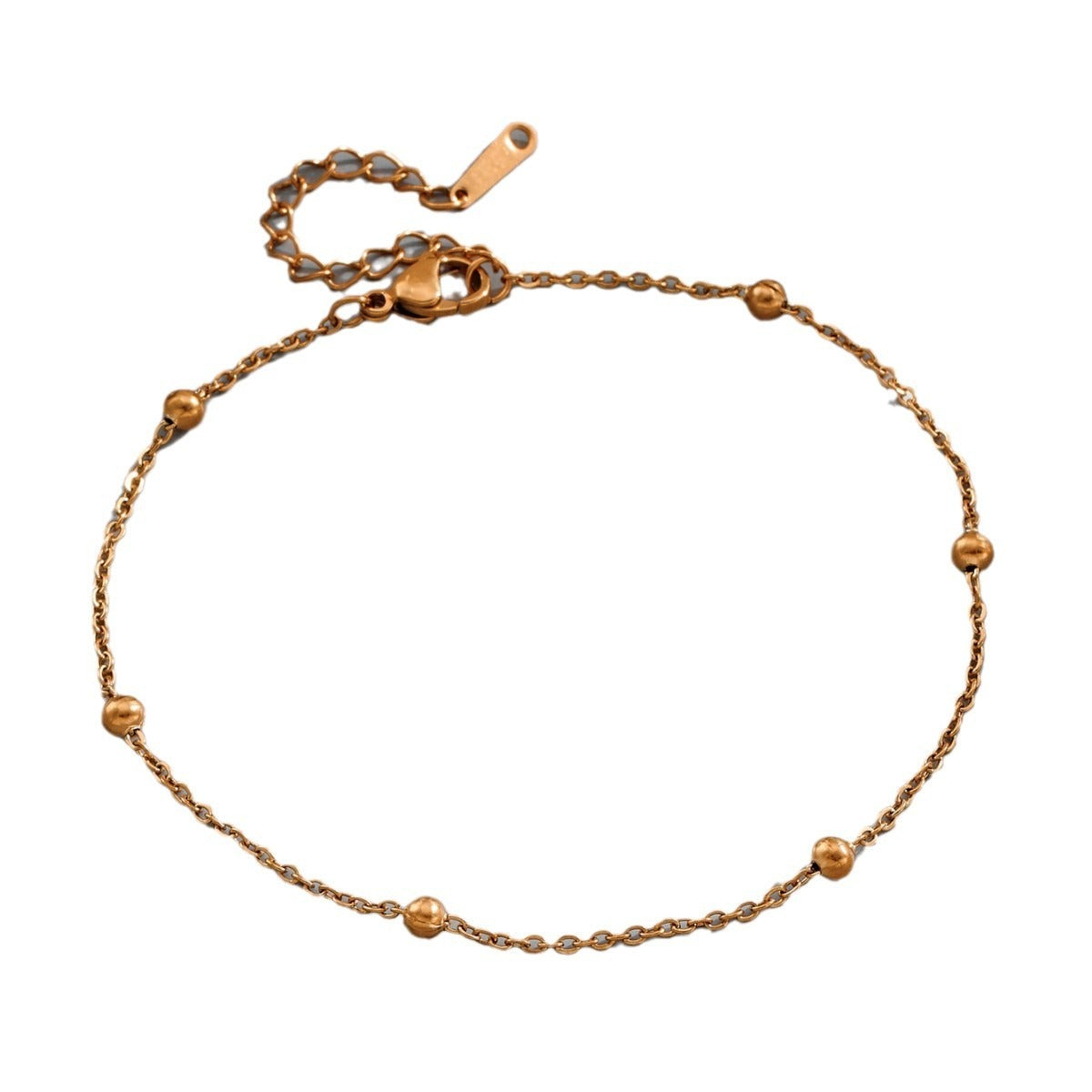 Light luxury bead necklace, rhinestone, curved hollow heart anklet Vera Lux