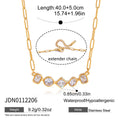 Zircon Necklace and Chain Tassel Earring Set Vera Lux