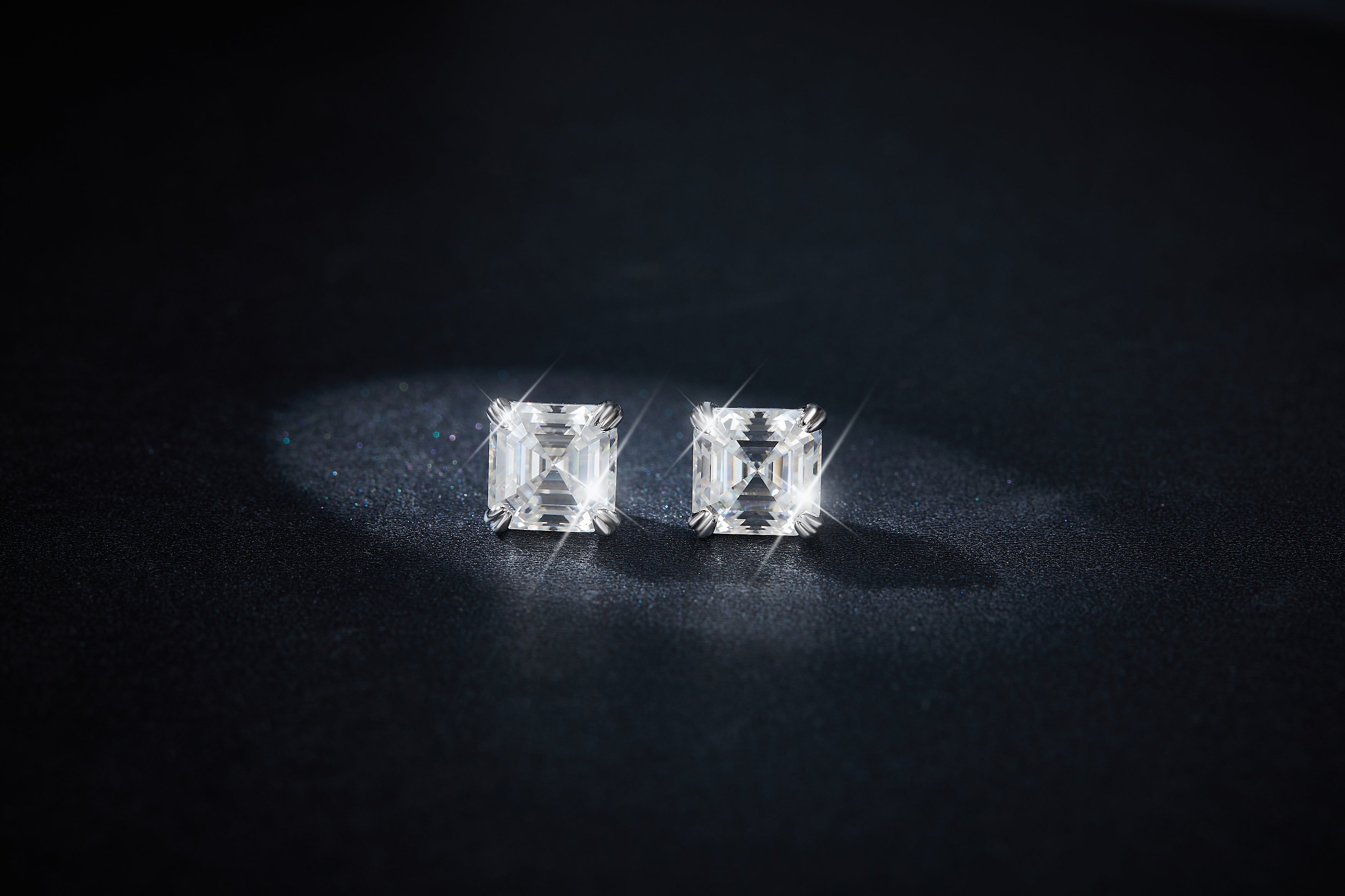 S925 Sterling Silver 6x8mm Emerald Cut Moissanite Stud Earrings  Octagon Solitaire With GRA Certificate Platinum Plated Jewelry Gift Box Set For Women & Men Vera Lux