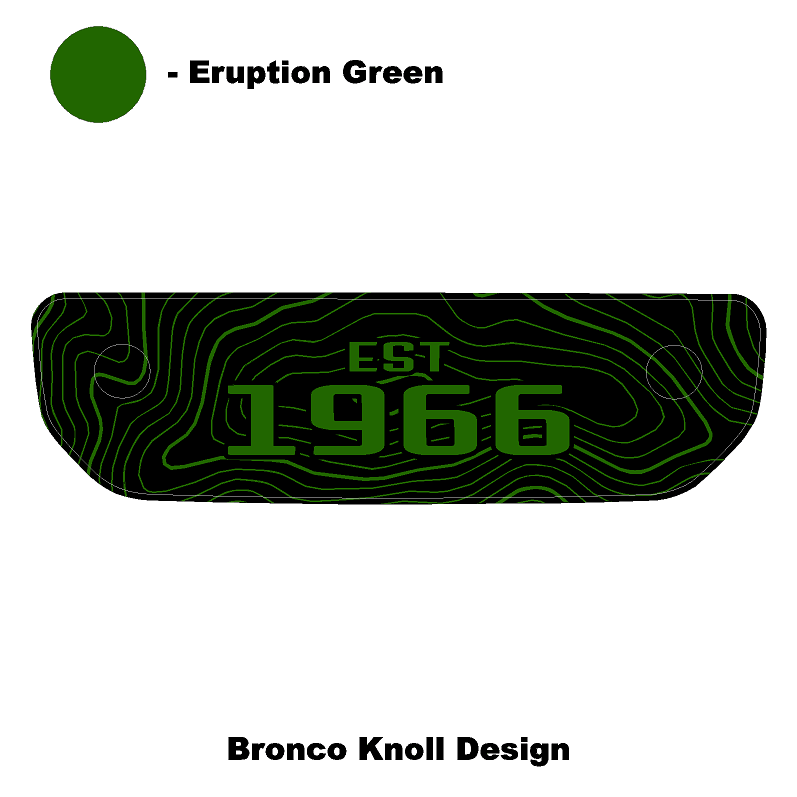 1966 Topographic Shifter Plate (Printed Series + Acrylic) - 2021+ Bronco StickerFab