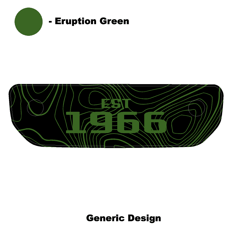 1966 Topographic Shifter Plate (Printed Series + Acrylic) - 2021+ Bronco StickerFab