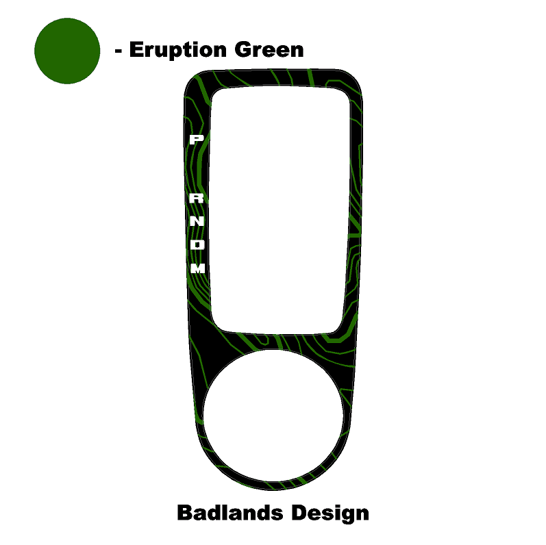 Topo Automatic Shifter Overlay (Printed Series) - 2021+ Bronco Automatic StickerFab