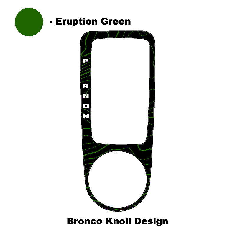 Topo Automatic Shifter Overlay (Printed Series) - 2021+ Bronco Automatic StickerFab
