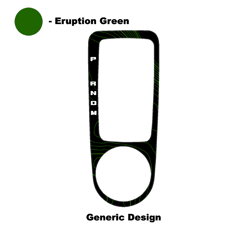 Topo Automatic Shifter Overlay (Printed Series) - 2021+ Bronco Automatic StickerFab