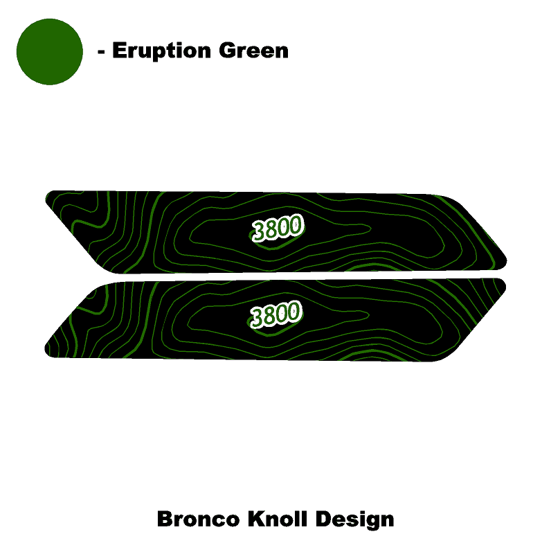 Topo Interior Rear Door Grab Handle Overlay Kit (Printed Series) - 2021+ Bronco 4 Door StickerFab