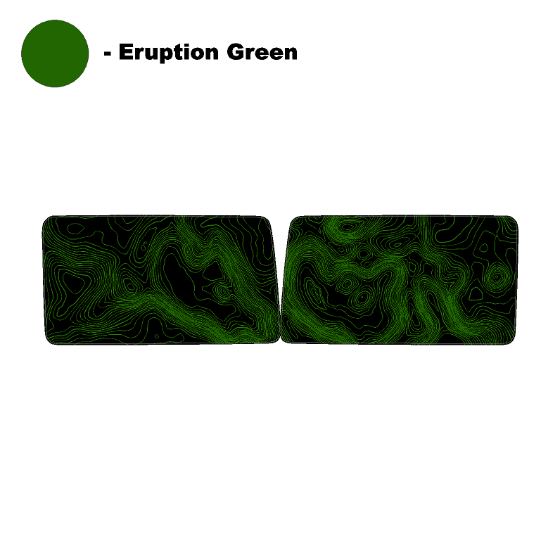 Topo Hardtop Side Window Overlays - 2021+ Bronco 4 Door StickerFab