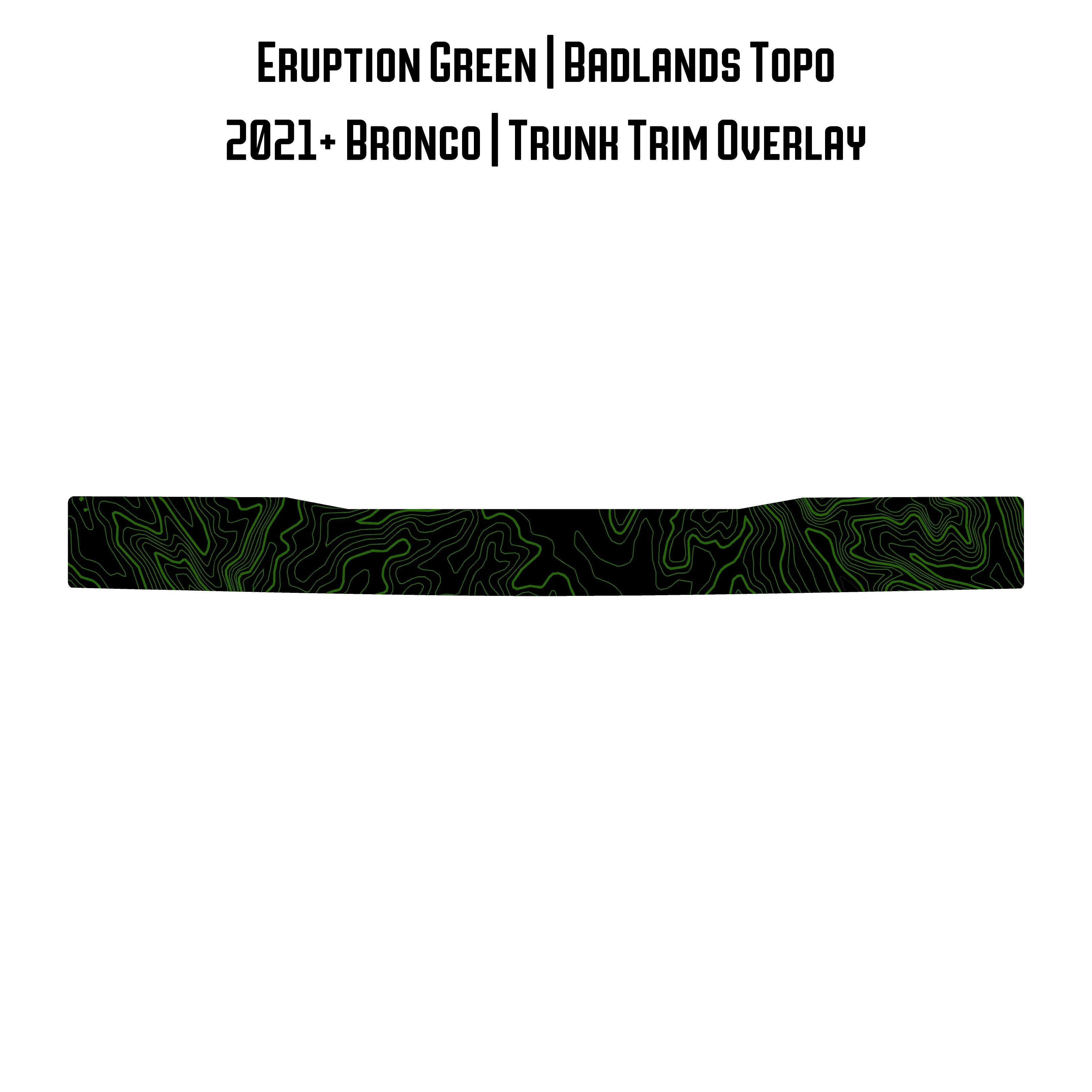 Topo Trunk Trim Overlay / Protector - 2021+ Bronco StickerFab