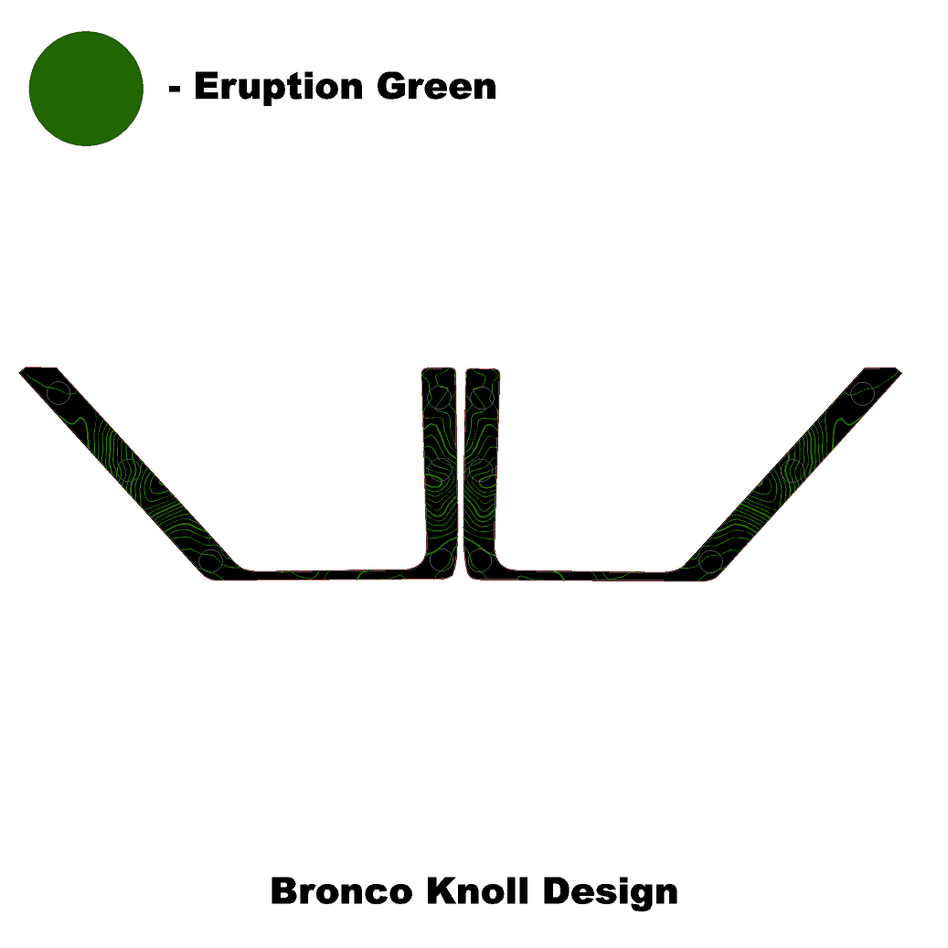 Topo Rear Door Net Trim Overlay Kit (Printed Series) - 2021+ Bronco StickerFab