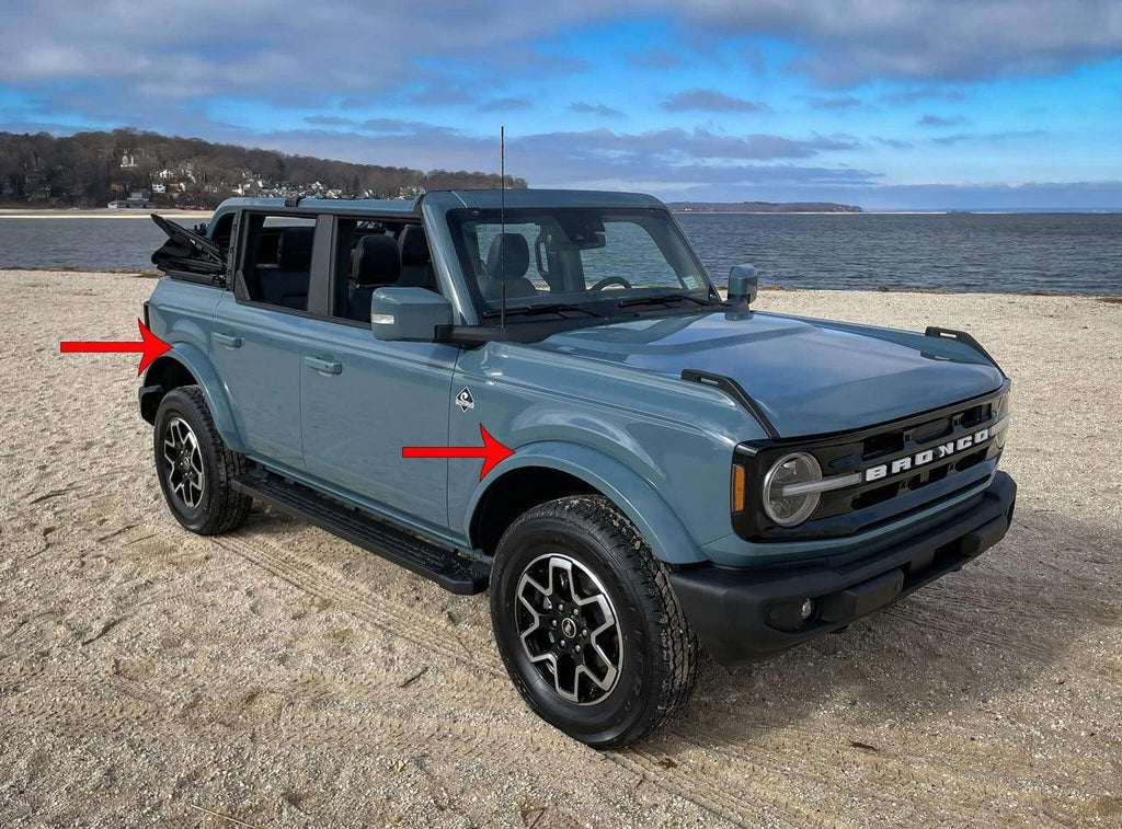eXpert Fender Flare Paint Protection Film (Clear PPF) - 2021+ Bronco Outer Banks StickerFab