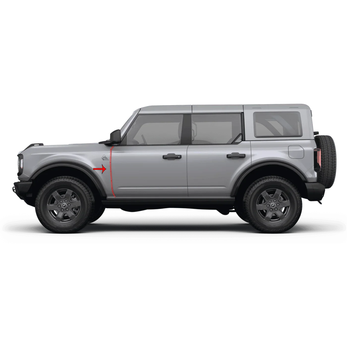 eXpert Front Door Removal Fender Protection Film (Clear PPF) - 2021+ Bronco StickerFab