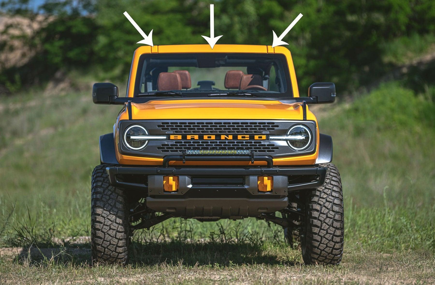 eXpert Upper Window Frame Paint Protection Film (Clear PPF) - 2021+ Bronco StickerFab
