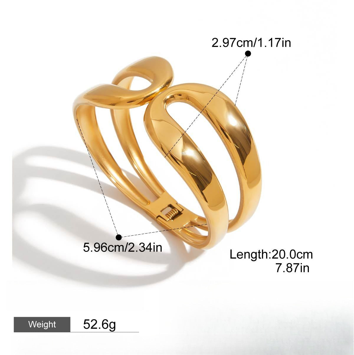 18k gold stainless steel pearl bracelet Vera Lux