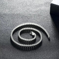 Silver-Plated Square Clasp Side-Chain Punk Hip-Hop Rock Necklace Vera Lux