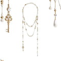 Water Drop Broken Pearl Long Layered Necklace Vera Lux