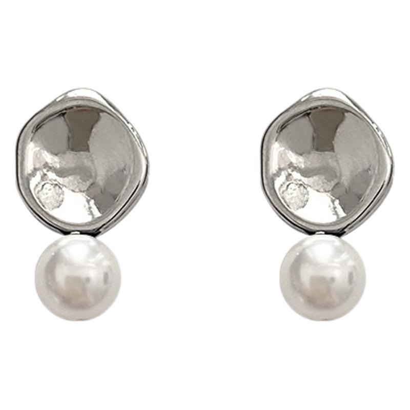 Pearl Geometric Stud Earrings For Women Vera Lux