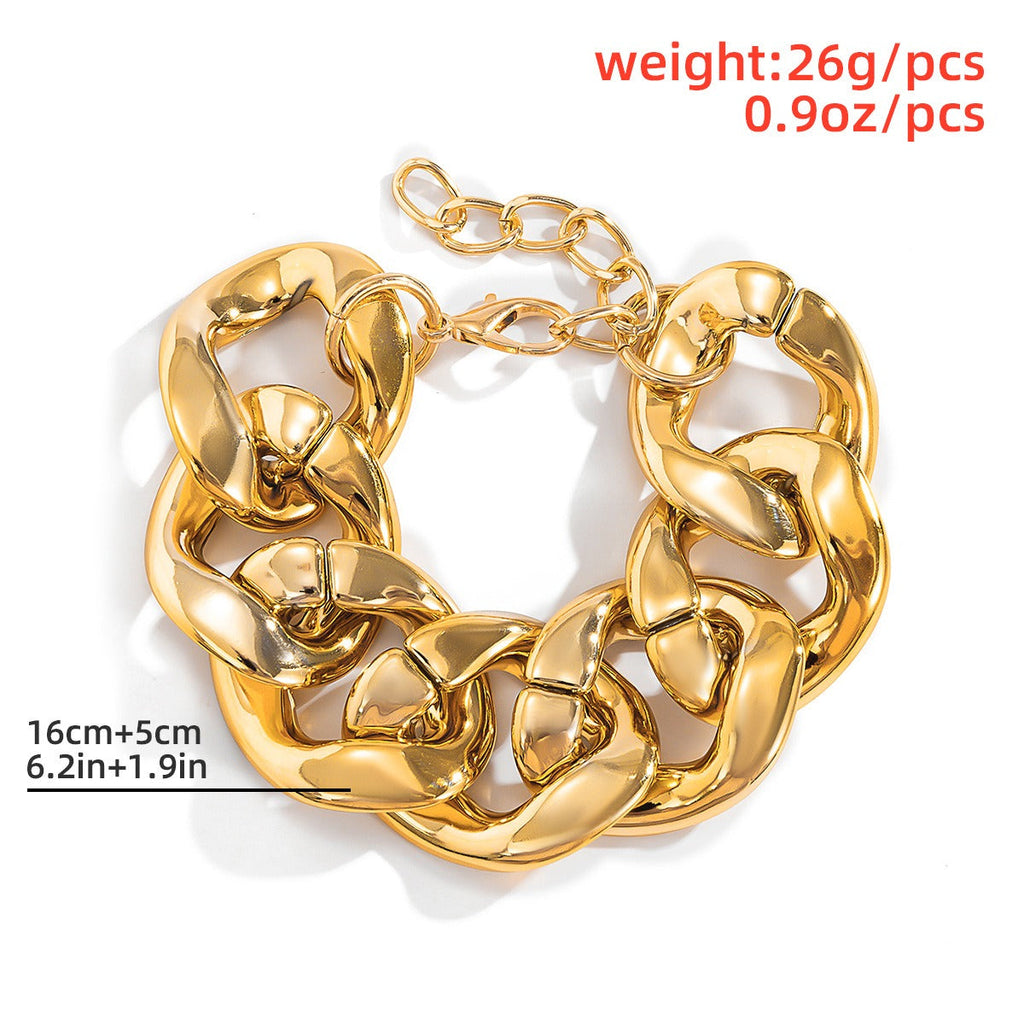 18k gold geometric hollow bracelet Vera Lux