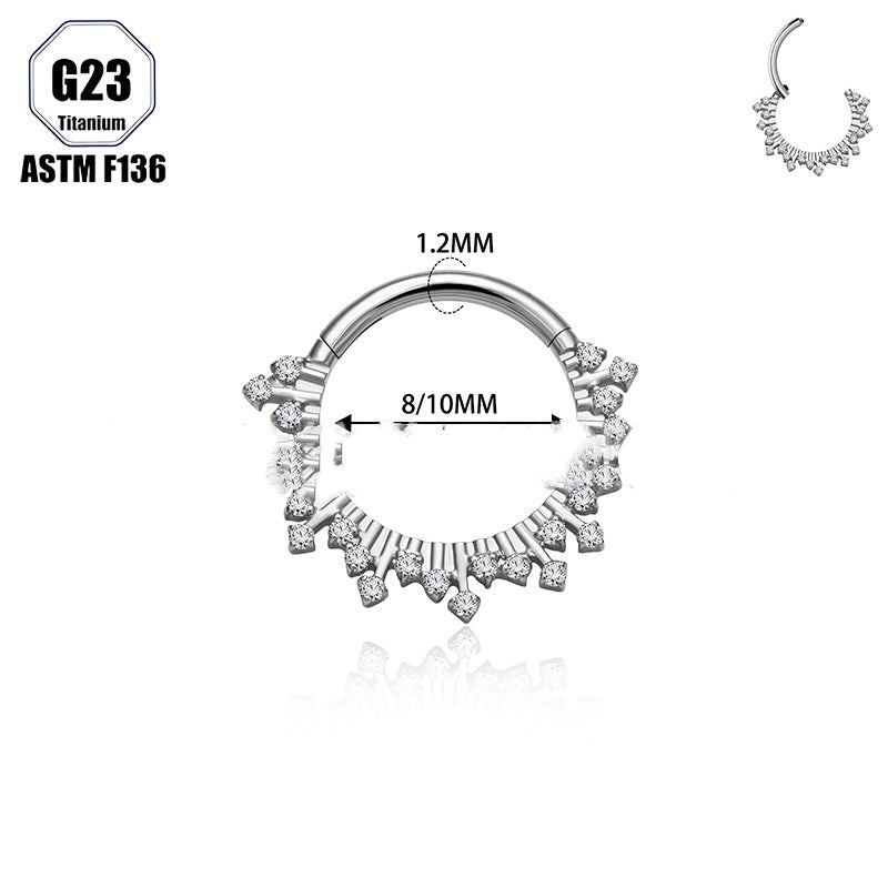 European And American G23 Titanium Alloy Earrings With Zircon Inlays Vera Lux