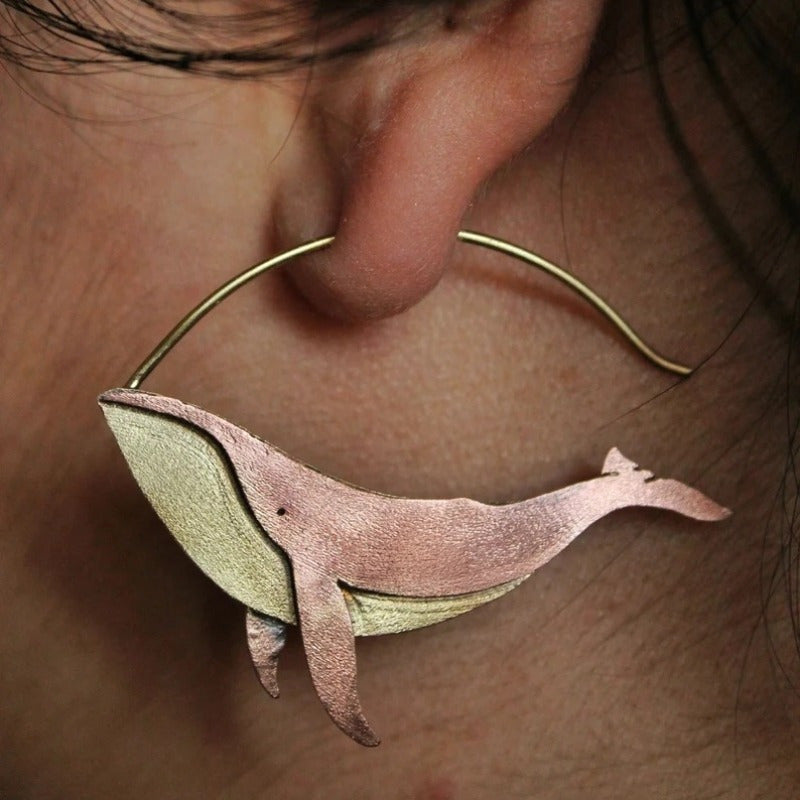Creative Cute Retro Whale Earrings For Women Vera Lux