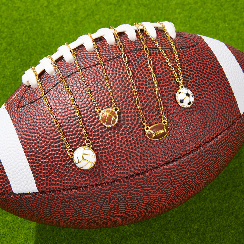 Sports Ball Pendant Necklace Collection Vera Lux