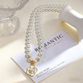 French-style Camellia Pearl Necklace For Women Vera Lux