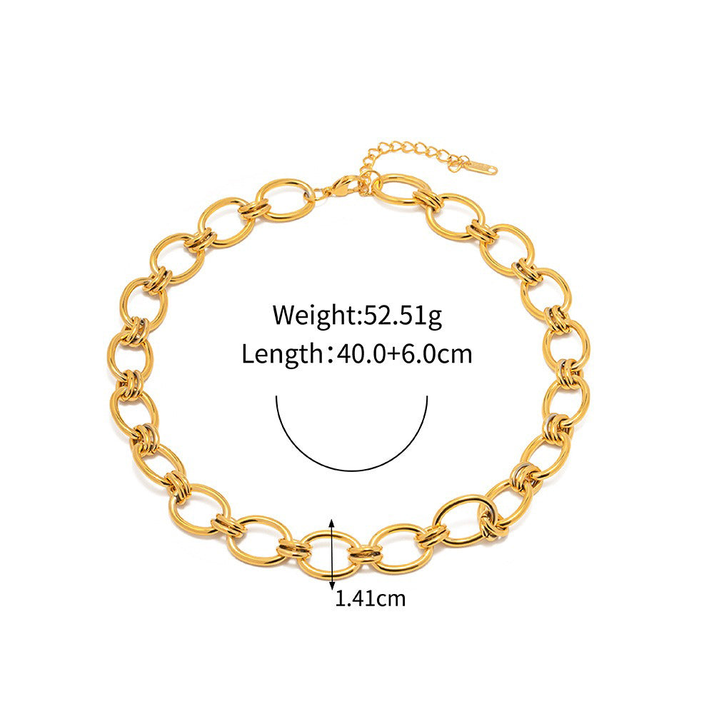 18K gold chain design simple and elegant necklace Vera Lux