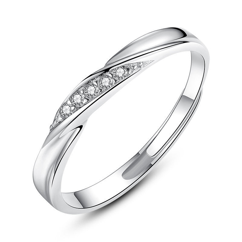 999 Pure Silver Love Together Couple Rings, His & Hers Pair, Niche Light Luxury, Premium INS Style Fashion Finger Rings Vera Lux