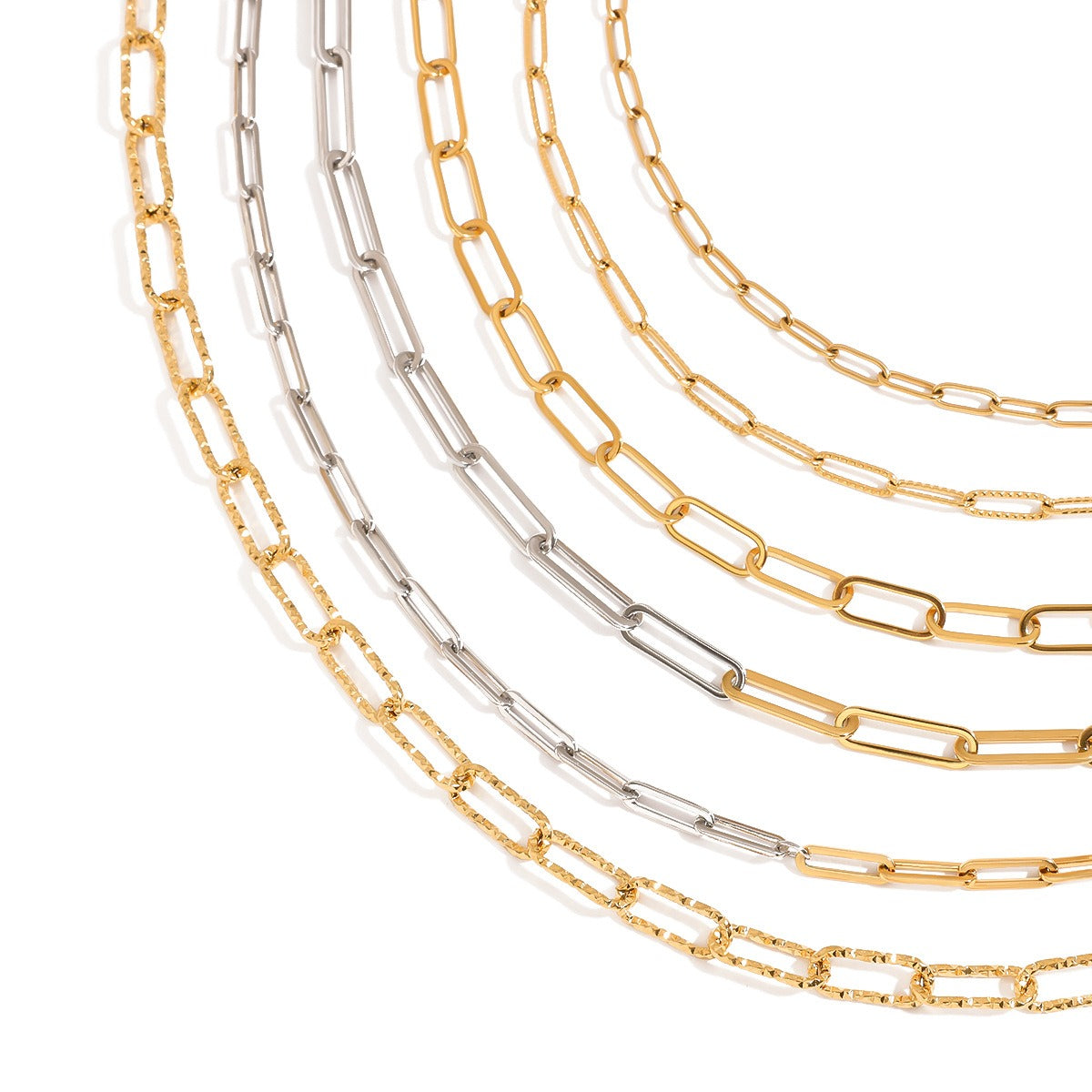 18K gold chain with gold and silver color matching design simple and elegant necklace Vera Lux