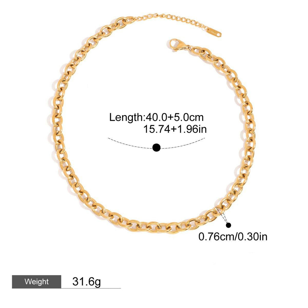 18K gold chain design exquisite simple necklace Vera Lux
