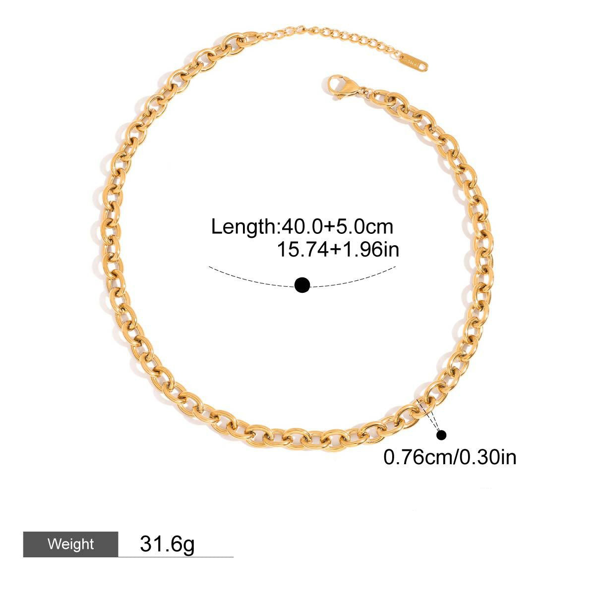 18K gold chain design exquisite simple necklace Vera Lux