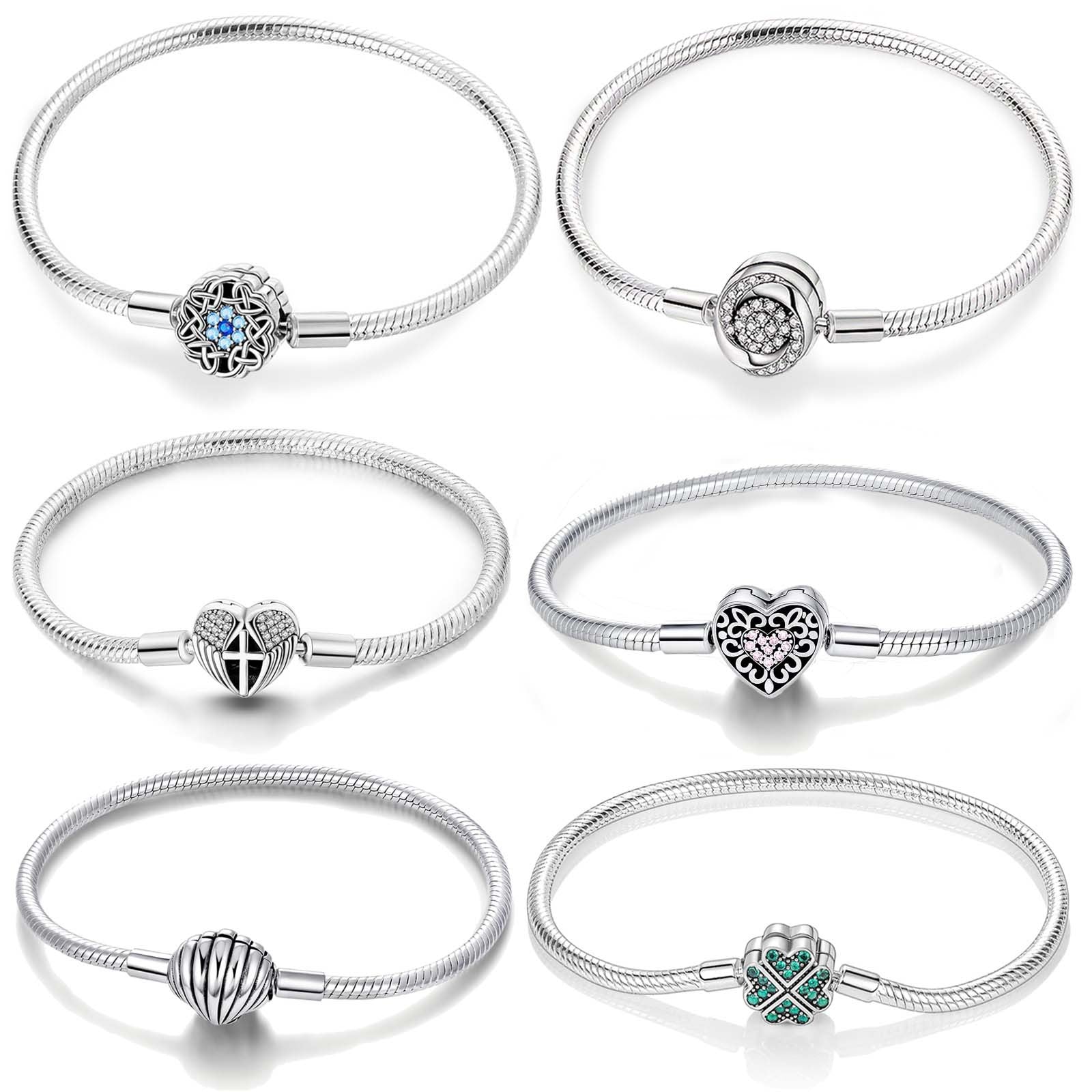 925-Silver-Plated Woven Heart Basic Bracelet Fashionable And Minimalist Vera Lux