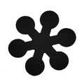 Anti-slip sticker-Snowflake-Black-8 * 8cm-with black scraper-PEVA-12 pieces Vera Lux