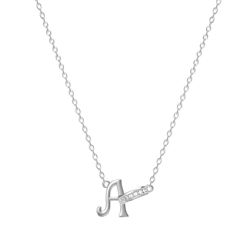 26-Letter Diamond-Embedded Unique Design Necklace For Women Vera Lux
