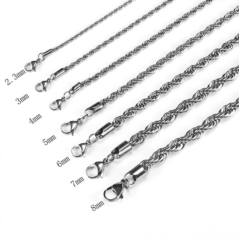 Versatile Stainless Steel Twisted Chain Vera Lux
