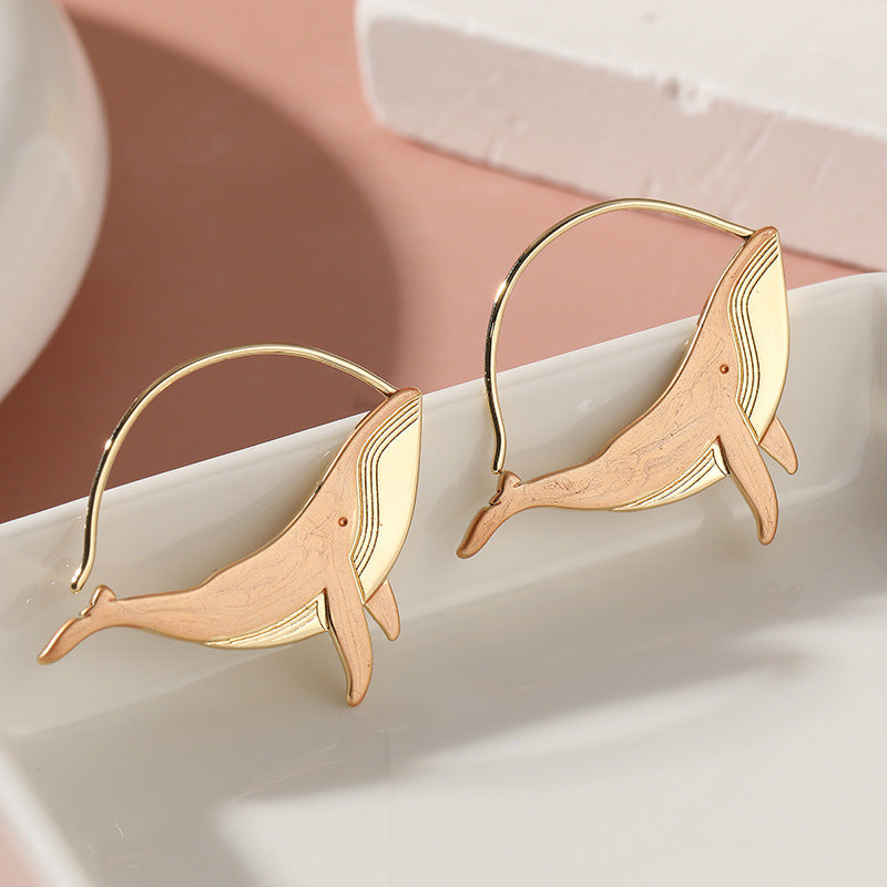 Creative Cute Retro Whale Earrings For Women Vera Lux