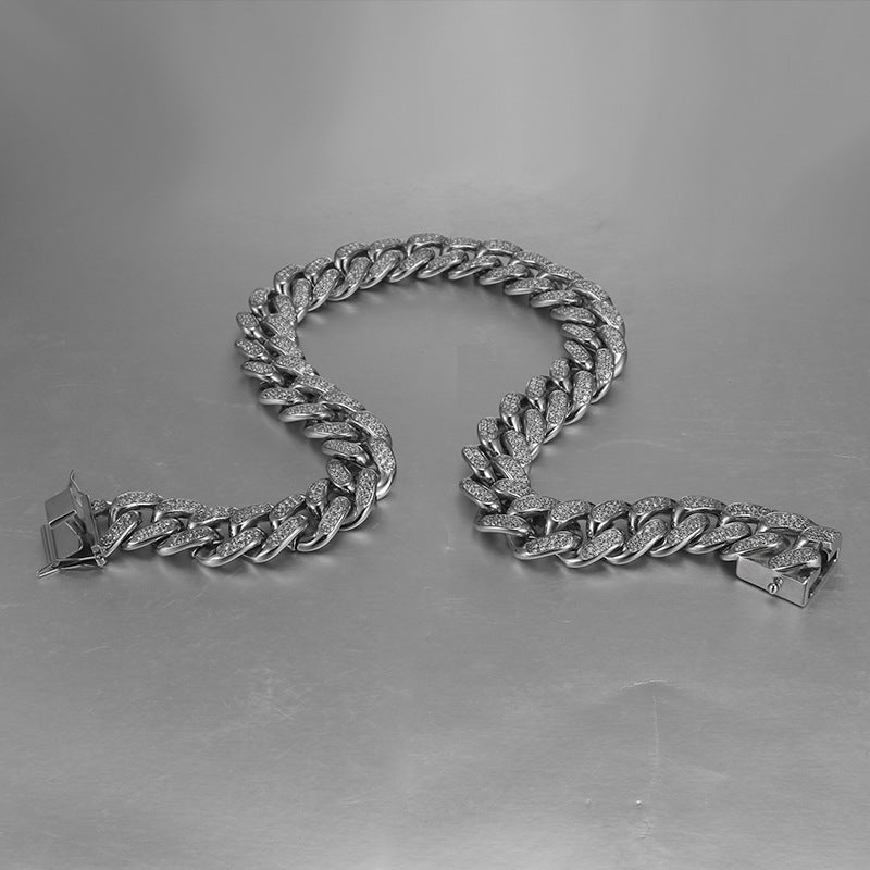 Hip-hop Chunky Titanium Steel Necklace For Men Vera Lux